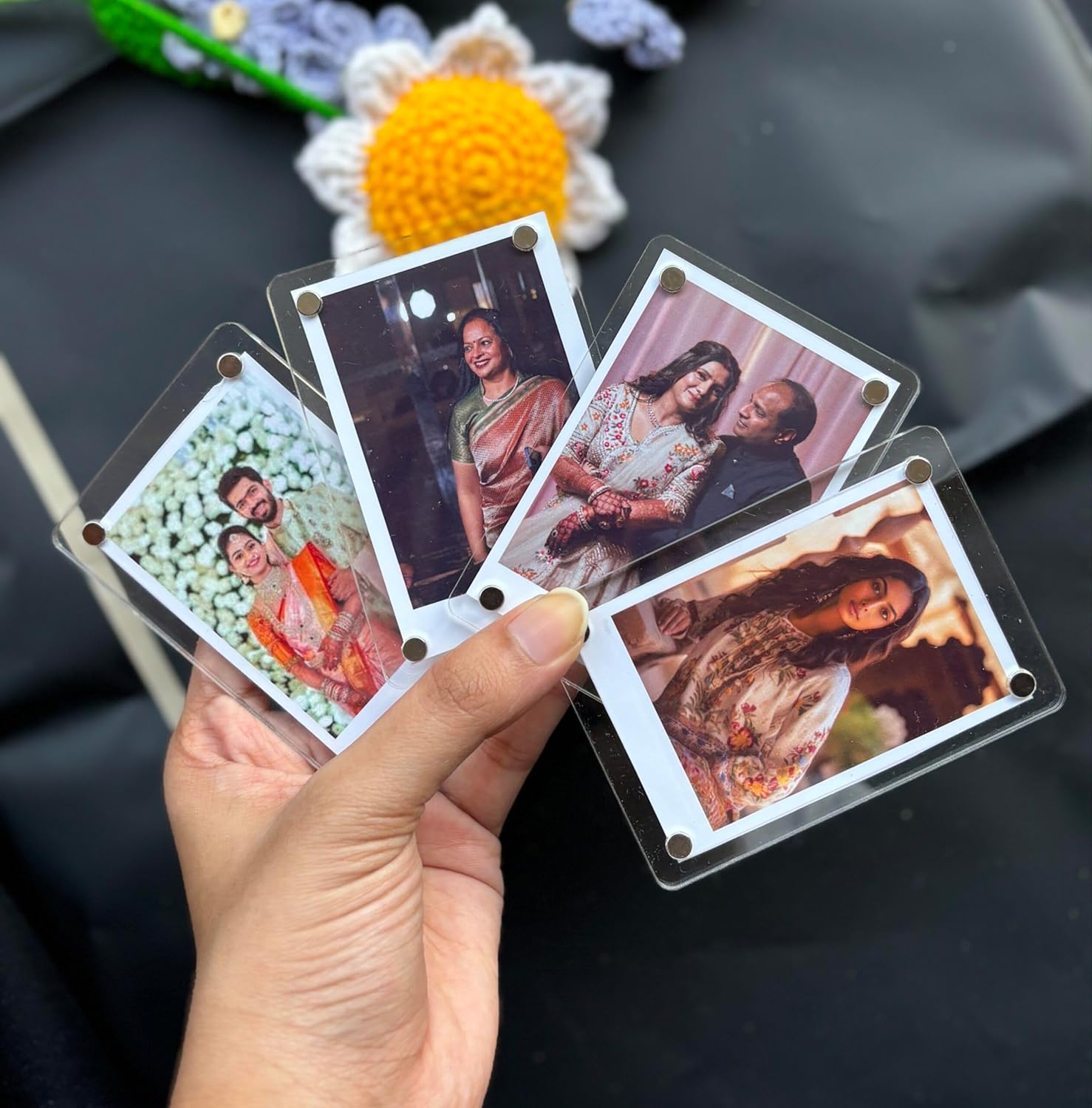 20569 Customized / Personalized Fridge Magnet Frames, Fridge Magnet with Photo, Mini Picture Frames | Perfect for Polaroid Photos, Instant Camera Prints, and Gifting