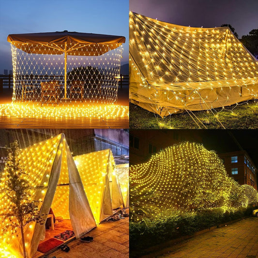 YGD-43  LED Net Mesh String Lights, 9.8Ft X 6.6Ft, 192 LEDs, 8 Modes Diwali Decor with Diwali Lights for Home Decoration! LED Diwali Light, LED Lights for Home Decoration