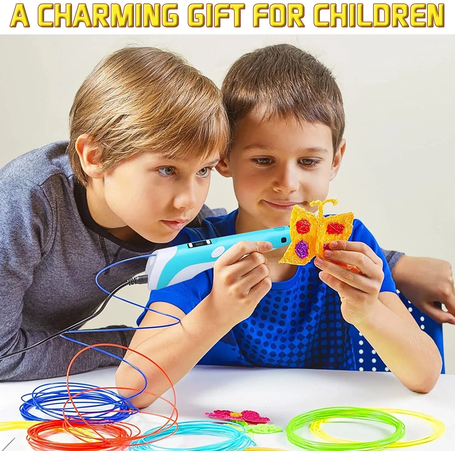 1829 3D Pen Professional |3D Printing Drawing Pen With Different Color Abs / Pla Filament For Creative Modelling | Project And Education Purpose |Random Color