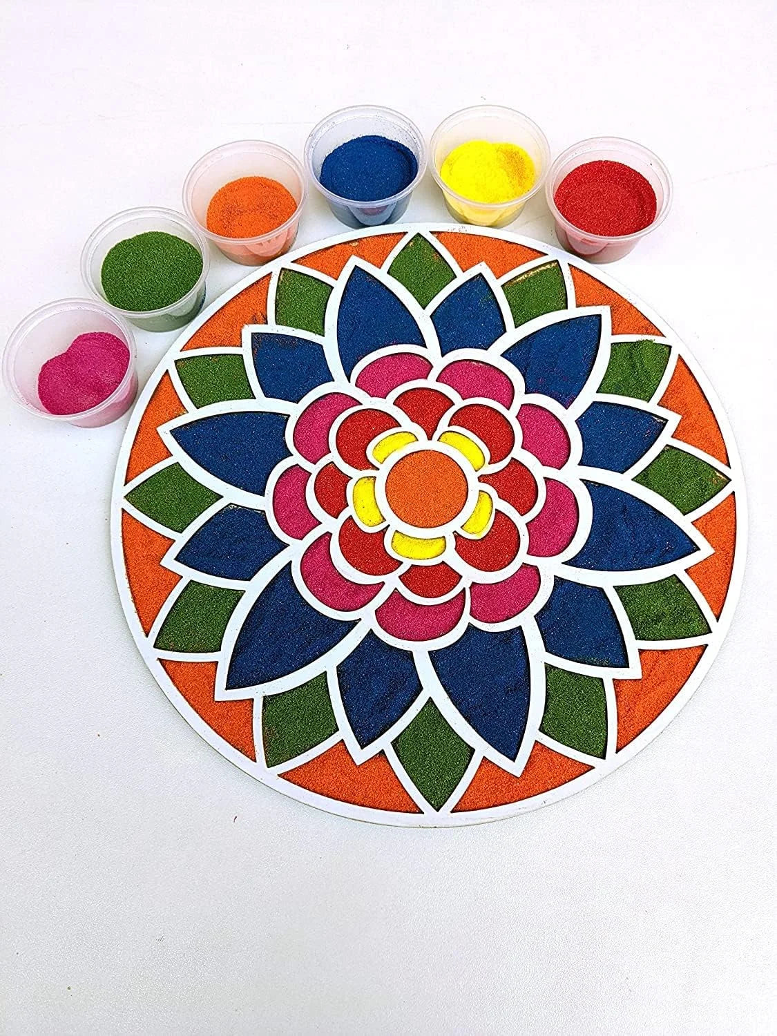 5063 Reusable Wooden Base 12″ inch Rangoli Template mat