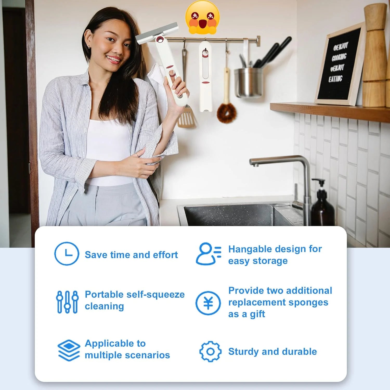 7056 mini cotton mop ,For Kitchen ,Glass .