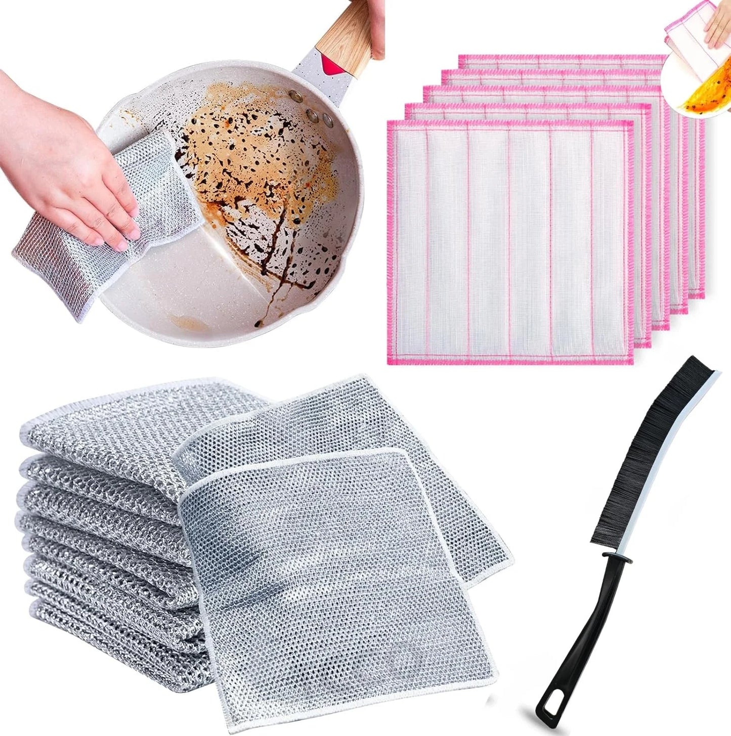 5486  Multipurpose Dishwashing Non-Scratch Cleaning Cloth for Kitchen