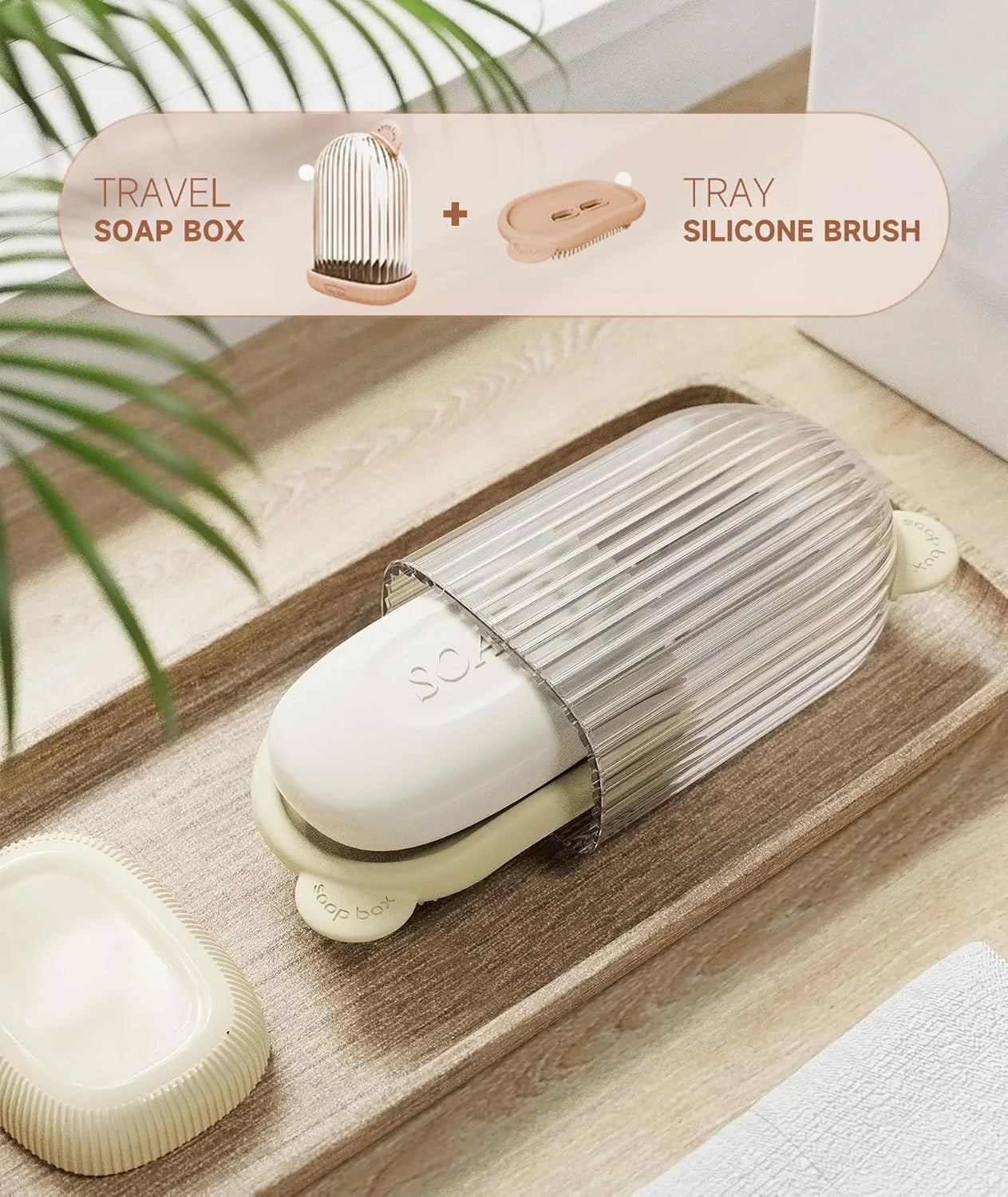 10410 Travel Soap Case, Leakproof Soap Container with Lid, Portable Bar Soap Holder for Traveling, Soap Dished for Bathroom