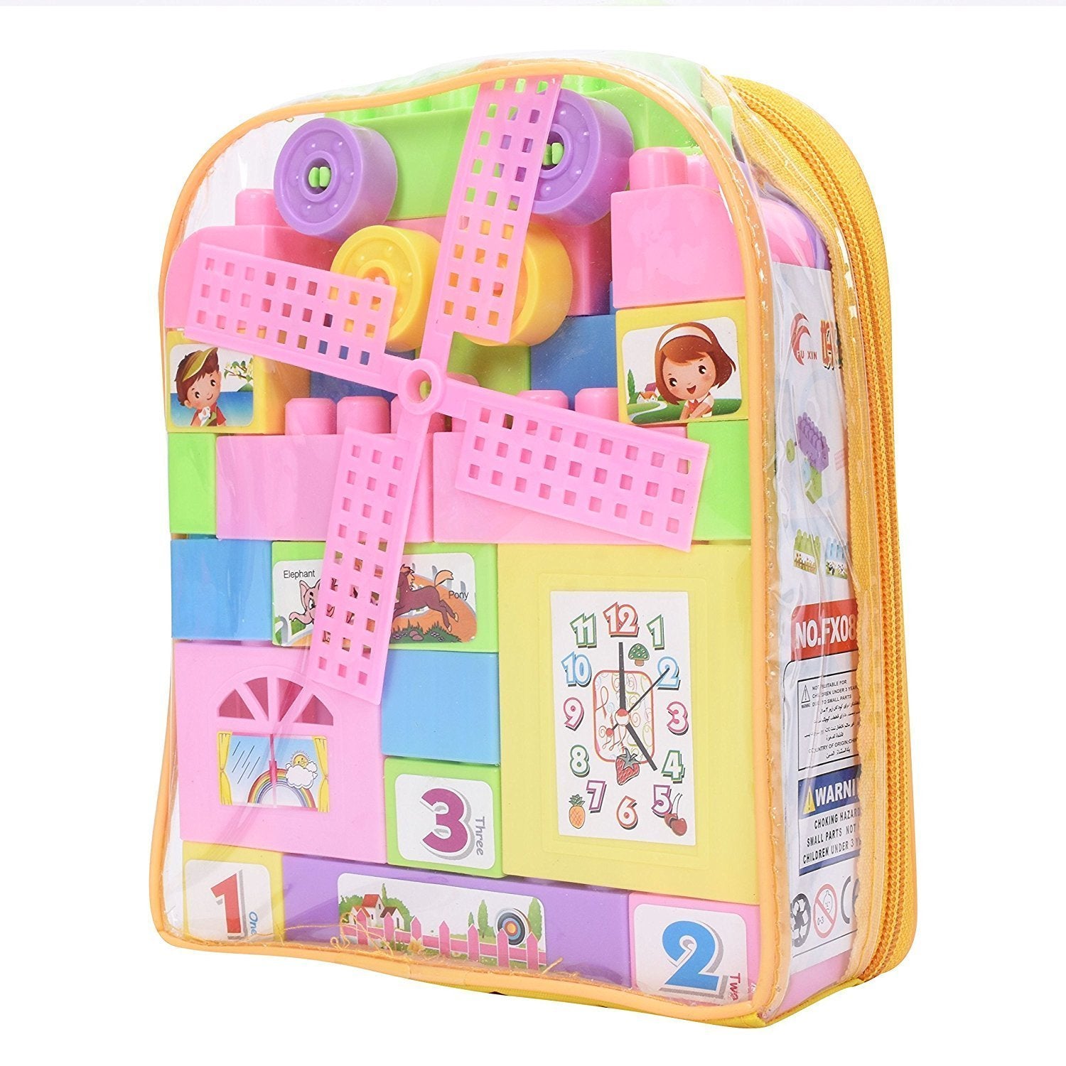 0801 Blocks For Kids,, Bag Packing, Best Gift Toy, Multicolor Set Of 47 Pcs