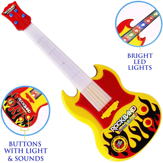 919-A2 Rockband Music and Lights Guitars Toys