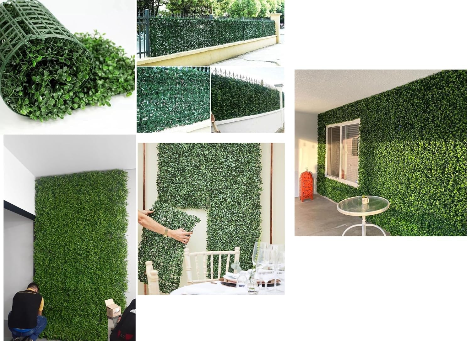 20971 Artificial Wall Grass for Home Decoration I Grass Mat for Wall I Vertical Garden Artificial Wall Plants (Green Color, 60cm X 40cm X 3cm((Pack of 1)
