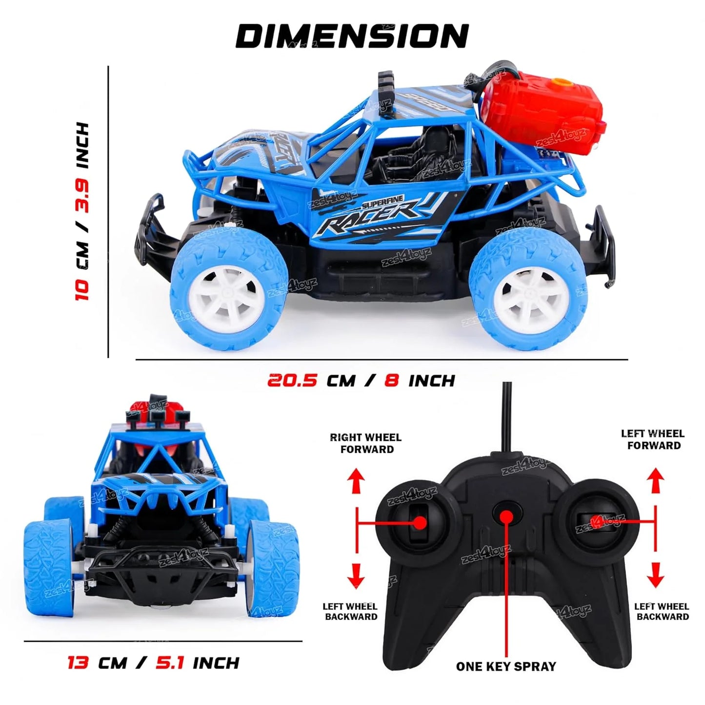 9090 Climbing Spray smoke Rechargeable Car
