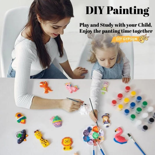 S138 Mould & Paint Arts Set DIY Painting Kit, Random Series Paint Craft Arts and Crafts for Kids
