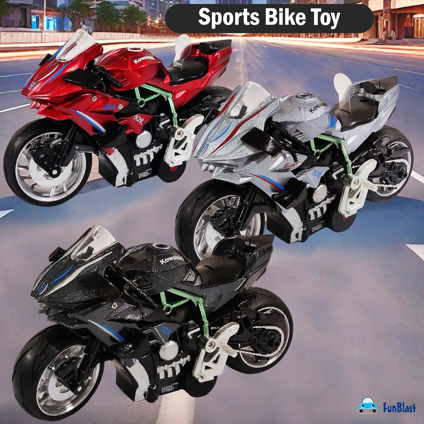 LMI-2045 Die-Cast Sports Bike Toy for Kids – Motorcycle Toy, Friction Power Metal Bike with Light and Sound Effects, Alloy Vehicles Toys for Boys {Multi Colour}