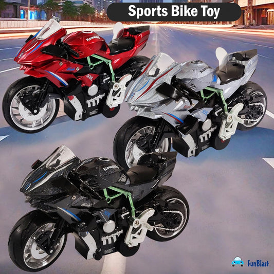 LMI-2045 Die-Cast Sports Bike Toy for Kids – Motorcycle Toy, Friction Power Metal Bike with Light and Sound Effects, Alloy Vehicles Toys for Boys {Multi Colour}