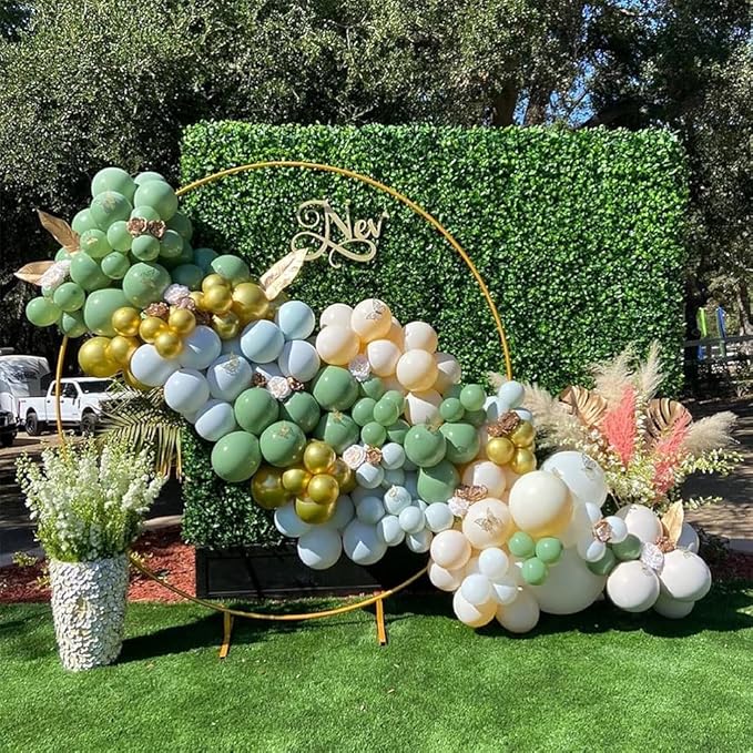 21082 Round Balloon Arch Stand 4ft. Gold Decoration Backdrop Frame