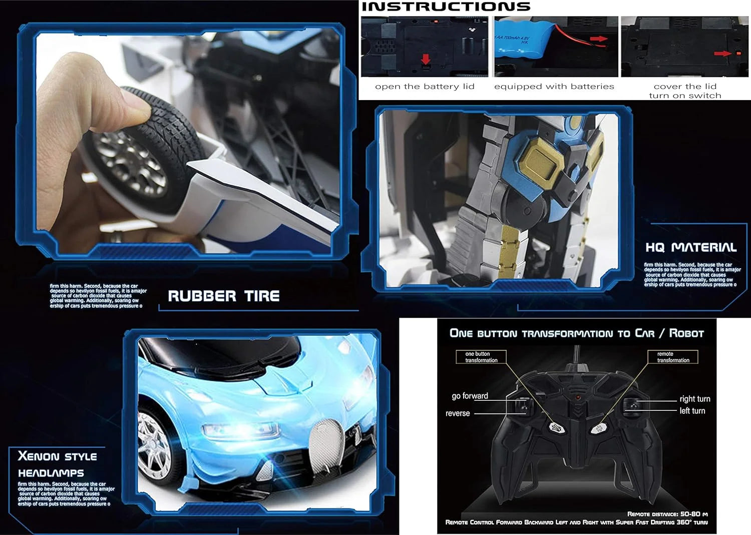 5051M Robot Transformer Remote control Car R/C