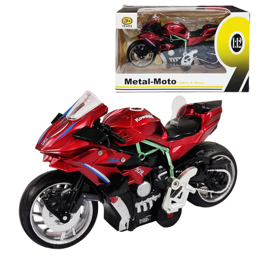 LMI-2045 Die-Cast Sports Bike Toy for Kids – Motorcycle Toy, Friction Power Metal Bike with Light and Sound Effects, Alloy Vehicles Toys for Boys {Multi Colour}