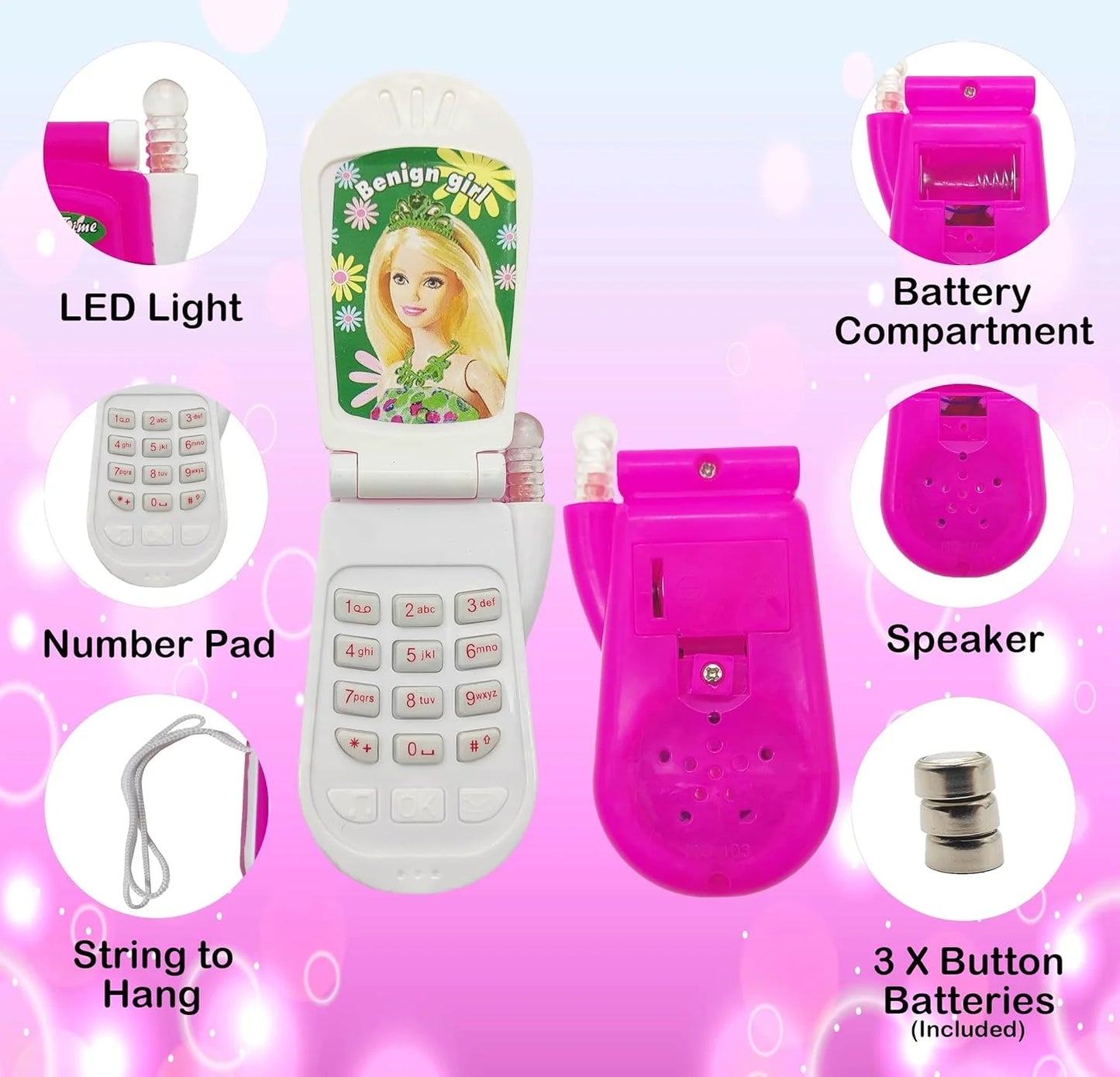 1103 Musical Phone Toy for Kids
