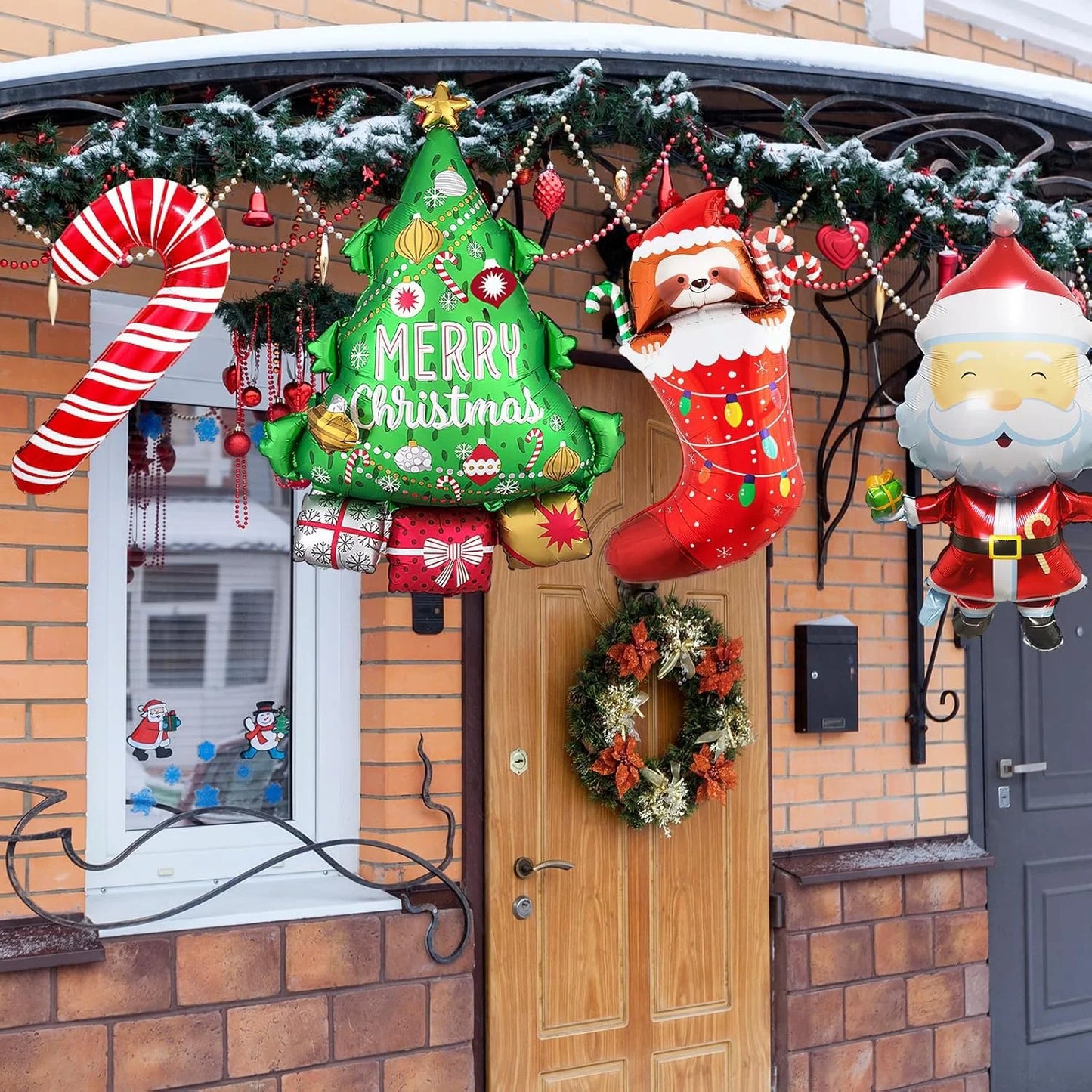 8064 Decoration Foil Santa Balloons 48*81 cm