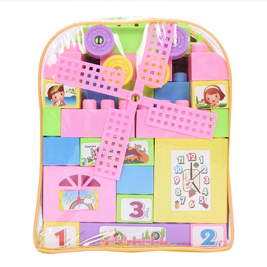 0801 Blocks For Kids,, Bag Packing, Best Gift Toy, Multicolor Set Of 47 Pcs