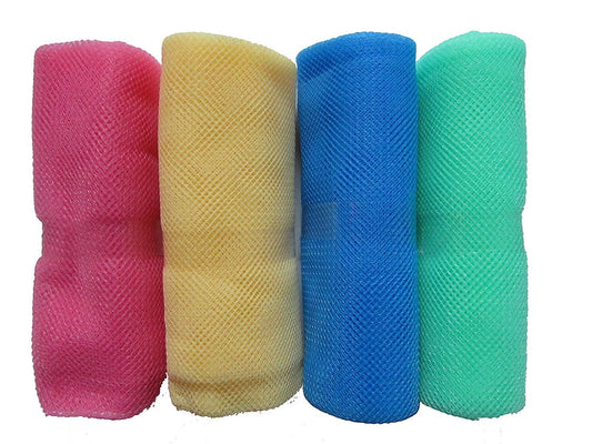 20372 {Pack of 4} Multi Purpose Fridge Storage Bags for Fruits and Vegetables, Reusable and Washable Produce Net Bags