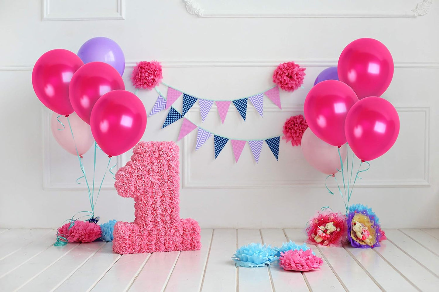 20455 (50 Pcs) Dark Pink Metallic Balloons