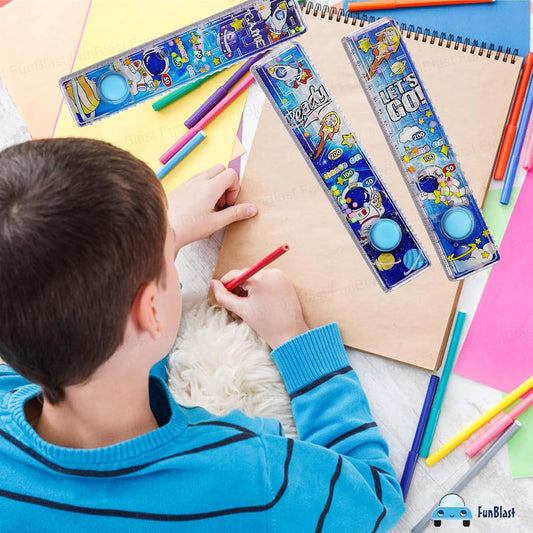 20943 FunBlast Scale Ruler for Kids – 20 Cm Long Scales with Ball Game & Puzzle for Kid, Scales Ruler Set for Students, Stationary Gifts for Kid {Random Design}