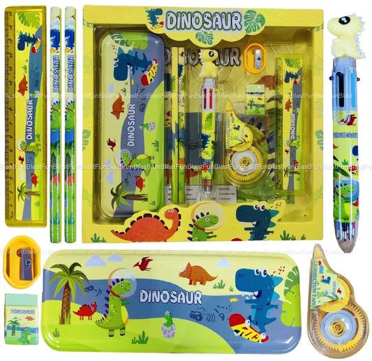 8462 Stationery Kit with Pencil Pen Eraser Sharpener and Pencil Box for Boys and Girls, Birthday Gift for Kids (Multicolor)