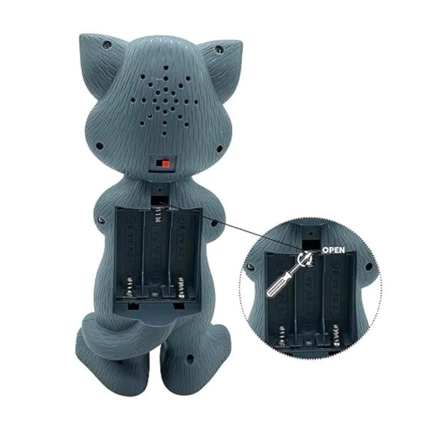 LX 638A Talking Tom with AI Touch Sensitive and Recording for Kids, Gray