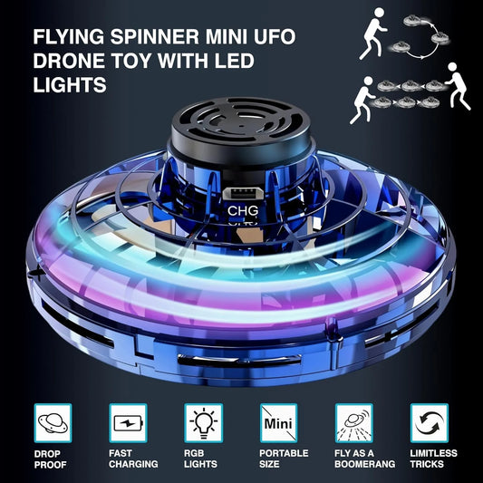 XC-998 Best Hand Spinner I Fingertip Upgrade Flight I Mini UFO Flying Spinner for Adults