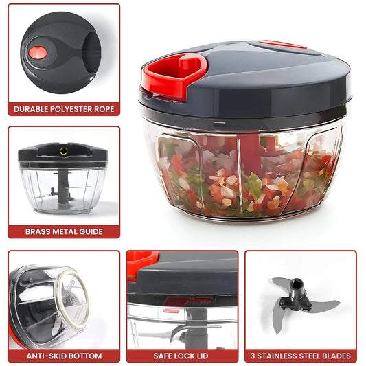 11304 Vegetable Chopper for Kitchen {Random Colour} 550 ml
