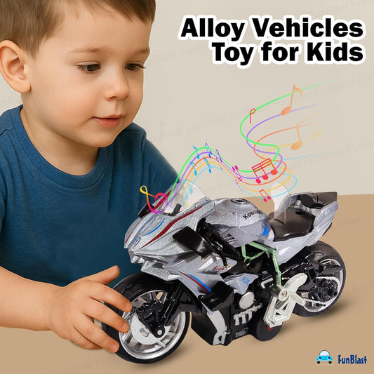 LMI-2045 Die-Cast Sports Bike Toy for Kids – Motorcycle Toy, Friction Power Metal Bike with Light and Sound Effects, Alloy Vehicles Toys for Boys {Multi Colour}