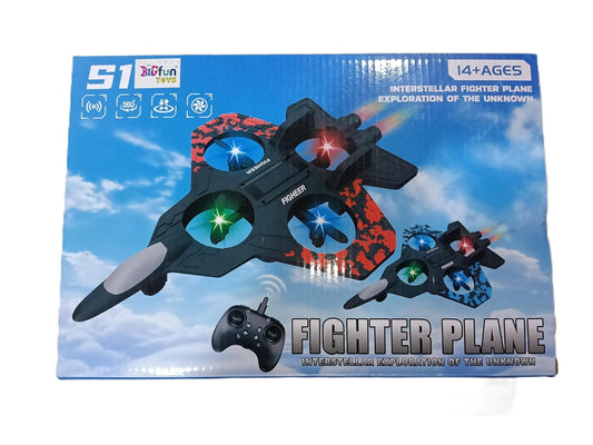 S1 Remote Control Airplanes RC Planes for Kids Adults, RC Airplane Fighter Jet with Light, 360° Flip Fighter Jet Toys
