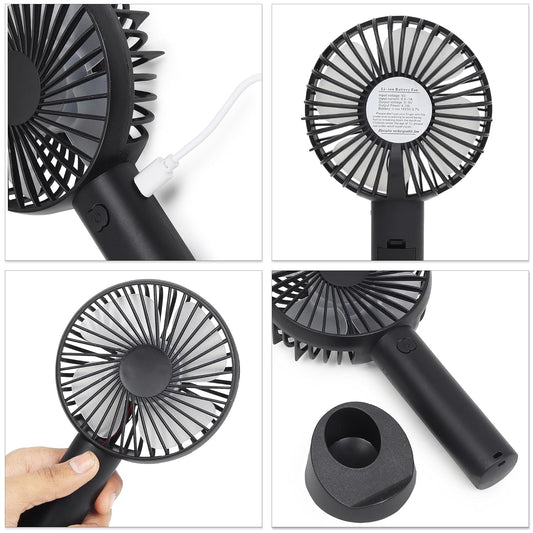 20328 Mini Portable USB Hand Fan | Rechargeable Battery Operated | Summer Cooling Mini Fan with Standing Holder Handy Base For Home Office Indoor Outdoor Travel.