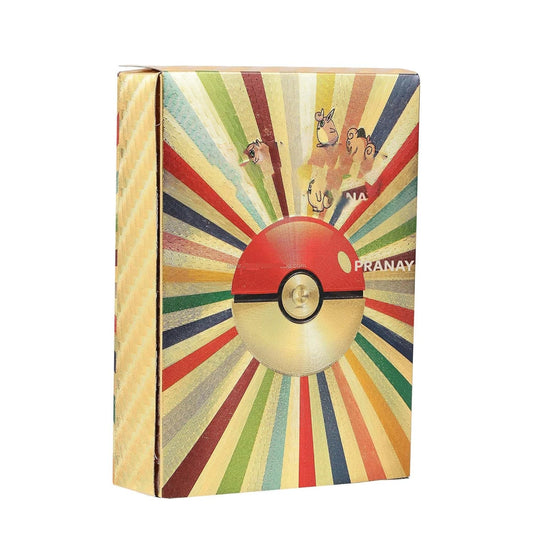 10077 Pack of 55 Golden & Siliver Pokeymon Cards – Rare Collection for Thrilling Battles
