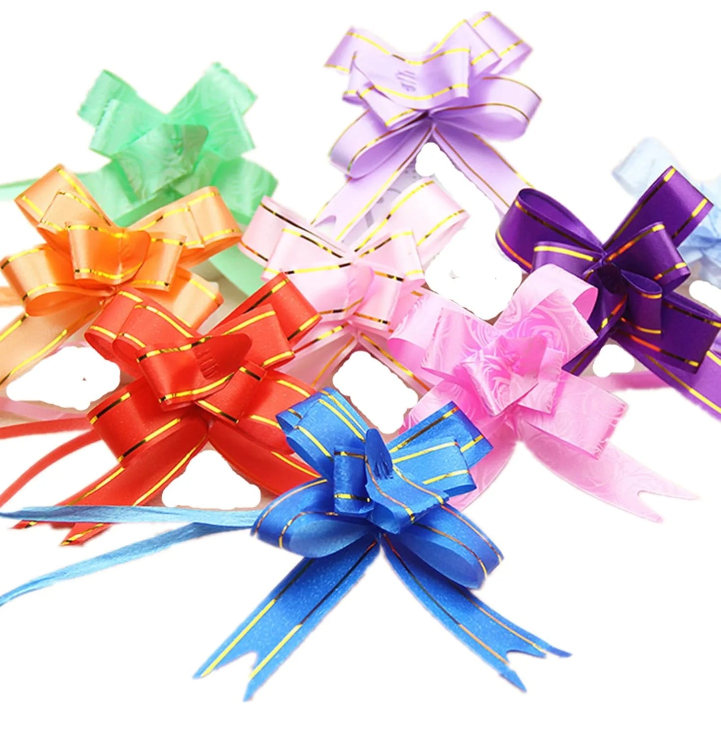 3063 (10 pkt) 100pcs Wrapping Bows, Pull Ribbon 30mm