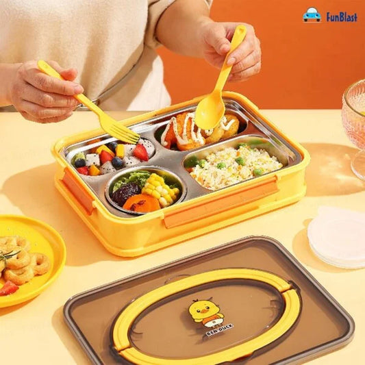 10654 Stainless Steel Lunch Box for Kids, Tiffin Box, Tiffin Box with Spoon, Lunch Boxes for Kids, Lunch Boxes for Office
