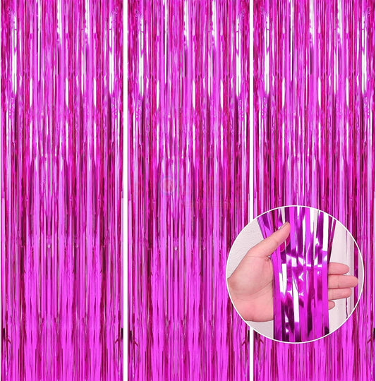 4312 (10 pcs) Pink Foil Fringe Curtain