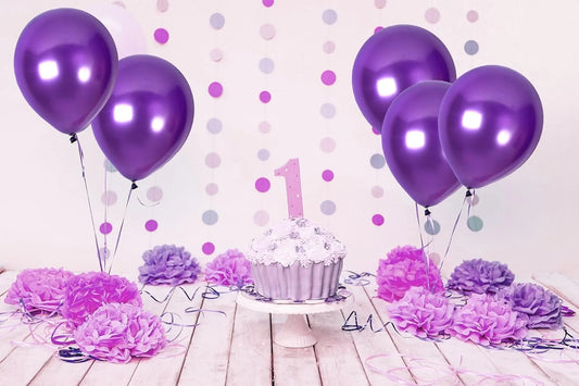02034 (50 Pcs) Purple Metallic Balloons