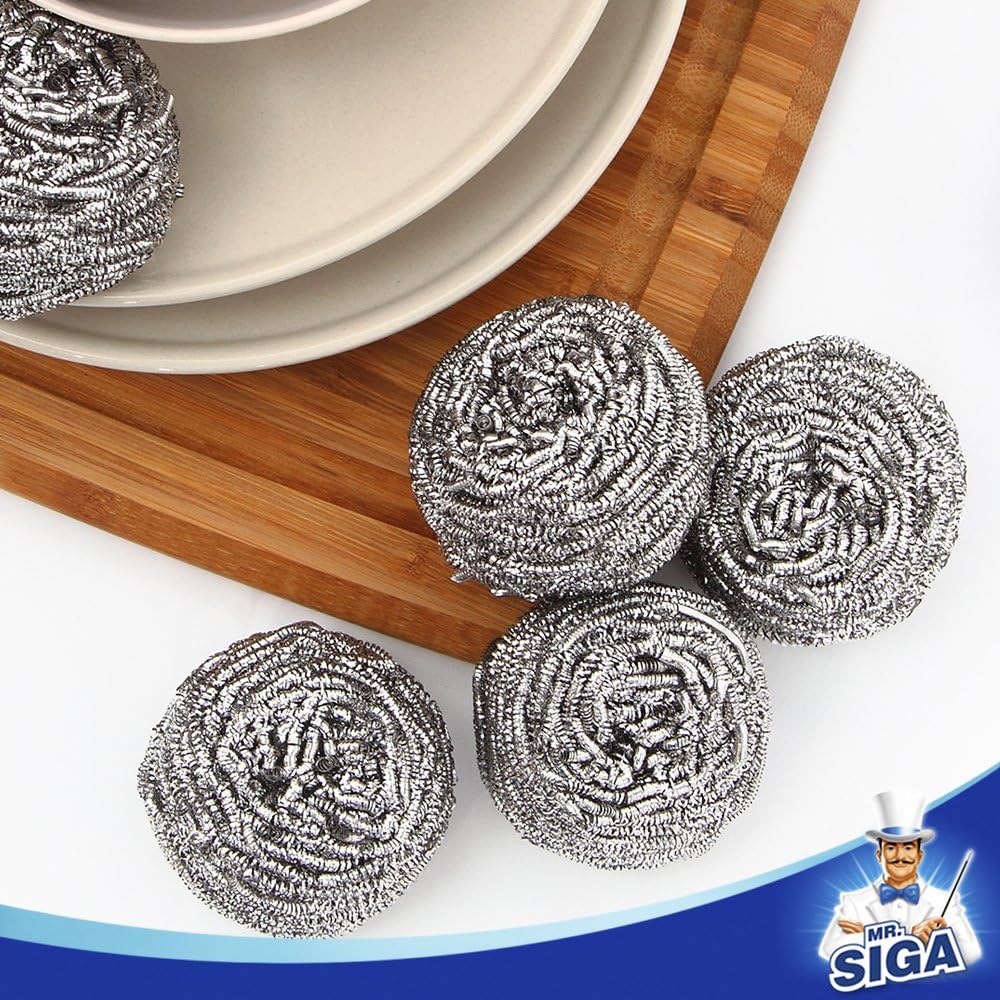 20525 {pack of 12} Stainless Steel Wool Cleaning Scourer