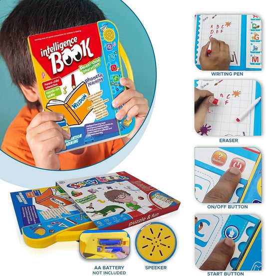 3101  Intelligence Book English Letters & Words Learning Sound Book, Fun Educational Toys, Activities with Numbers, Shapes, Animals Phonetic Learning Book
