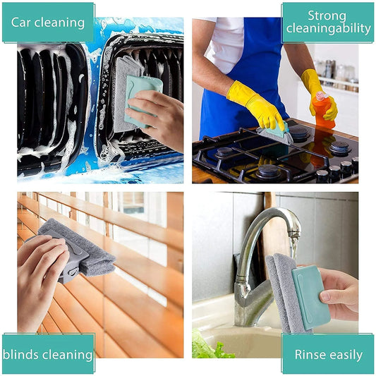 10656 Window Slot Track Groove Dust Cleaner Remover Brush Tool Magic Window Cleaning Brush