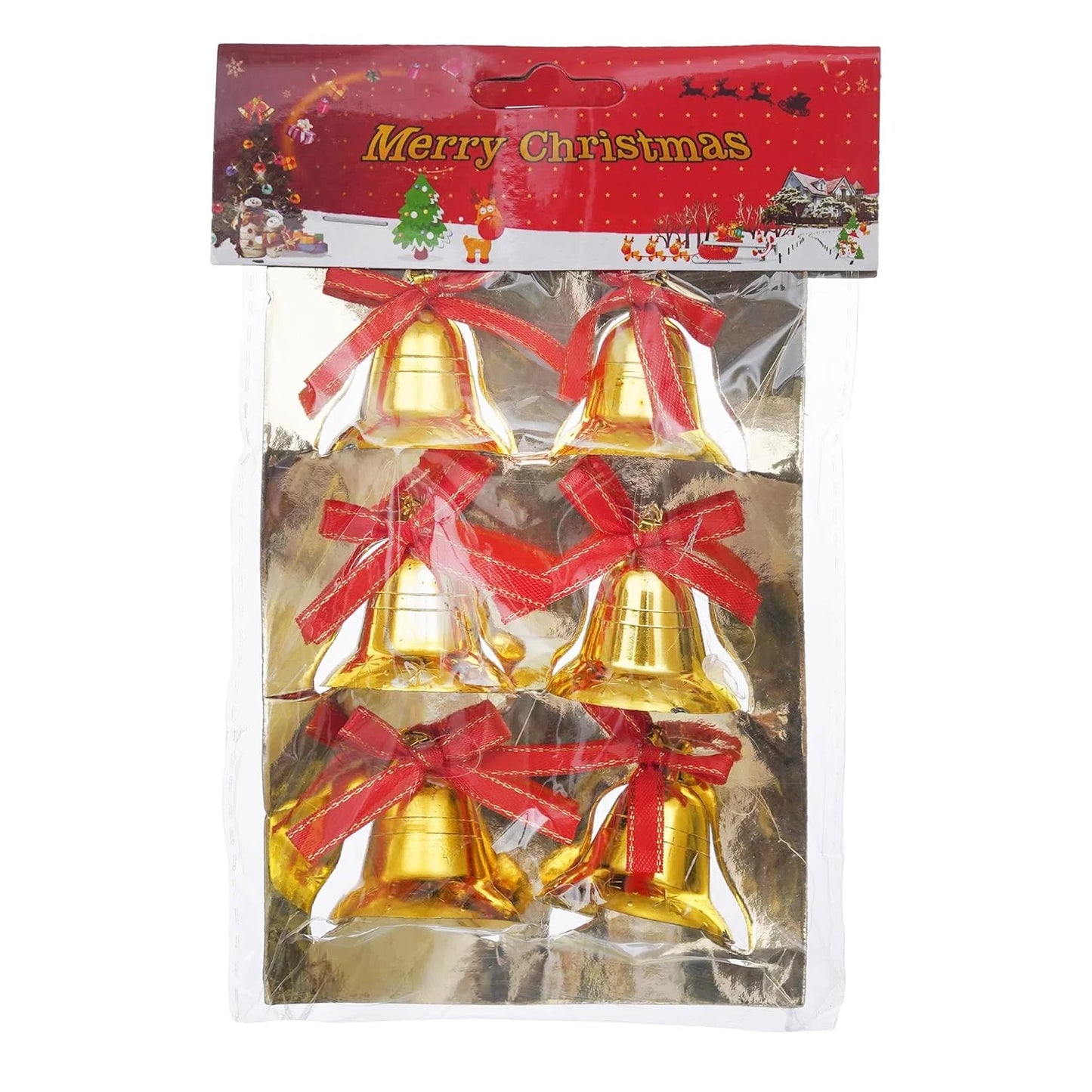7073 Christmas Hanging 6 Bells with Merry Christmas