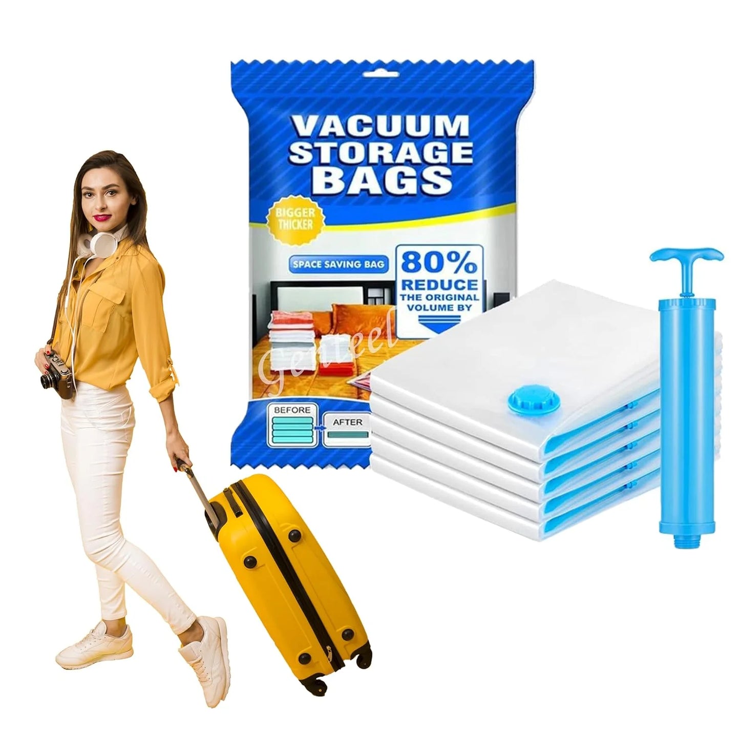 7140 Vacuum storage bags 5 bags and pump