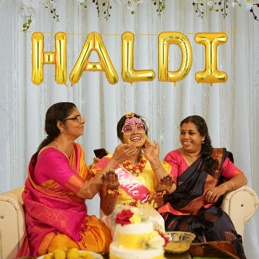 21259 Haldi Foil Balloon Just Party Haldi Theme Foil Balloon