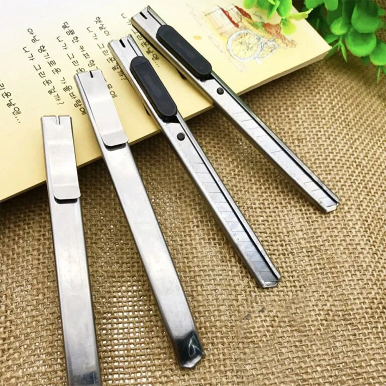 10299 (6 pcs) Metal Small Portable Utility Knife Cutting Paper Wallpaper Knife Office Stationery