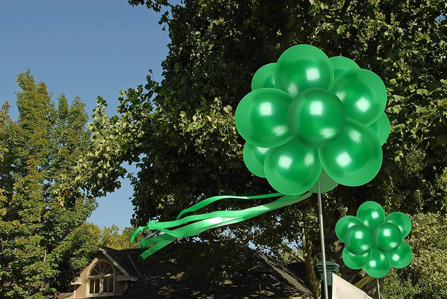 2030 (50 Pcs)green Metallic Balloons