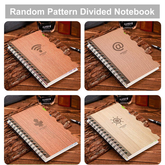 11217 Divided Notes Business Spiral Notebook Bound Notebook Diary Sketchbook Pattern Random