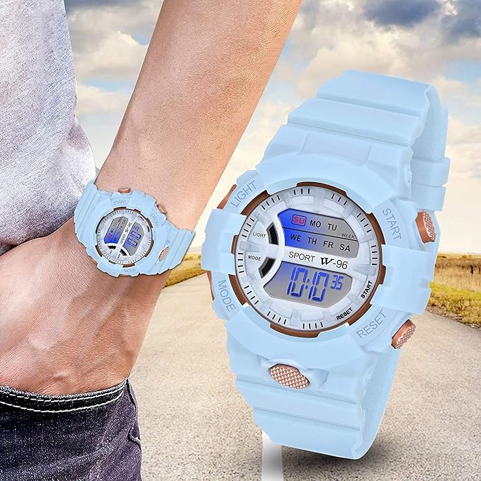 20752 Premium Brand - A Digital Watch Shockproof Multi-Functional Automatic 5 Light Juicy Color Dial Strap Waterproof Digital Sports Watch for Kids {Random Color}