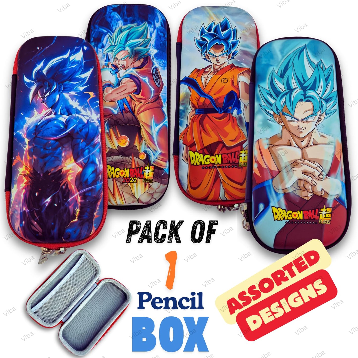 6444 Pencil Box Pouch for Boys Birthday Return Gifts, Gift Ideas for Kids, Stylish Premium Hardtop Stationery Bag for School Students