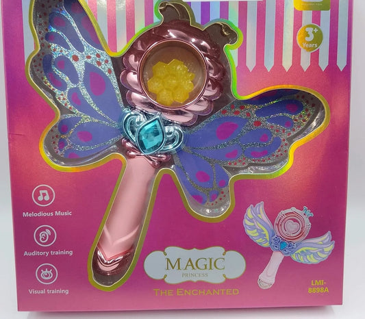 8898A Magical Light-Up Musical Wand for Girls with Flashing Lights & Sound – Birthday Gift for Kids