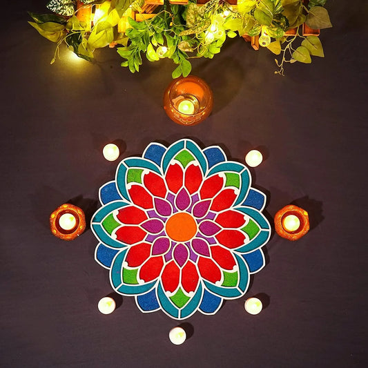 5063 Reusable Wooden Base 12″ inch Rangoli Template mat