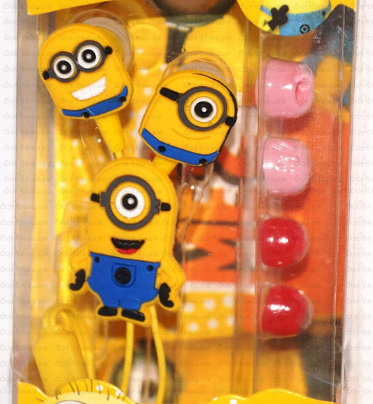 A03-03 Beautiful Minion Earphones/Headphones for Kids/Girls/Boys