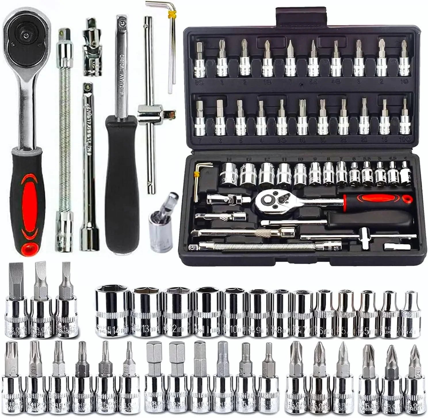 10014 – 46Pcs Socket Wrench Set
